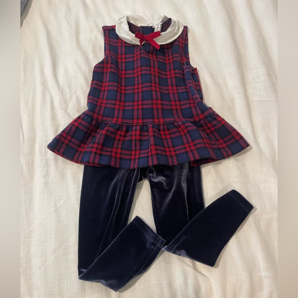 Janie and Jack Navy and Red outfit.